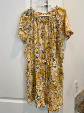 Hayden Girls Romper in Size XL (13-14 years old) Yellow Floral
